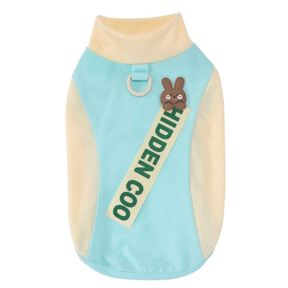 

Super Stretchy Pet T-shirt Color Blocked Pet Short Shirt Dog Sleeveless Clothes Daily Walk M зелёный