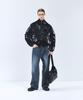 Ironyporno Whiteline 86-Iro340 Essential Balloon Glossy Collar Short Padded Jacket Black