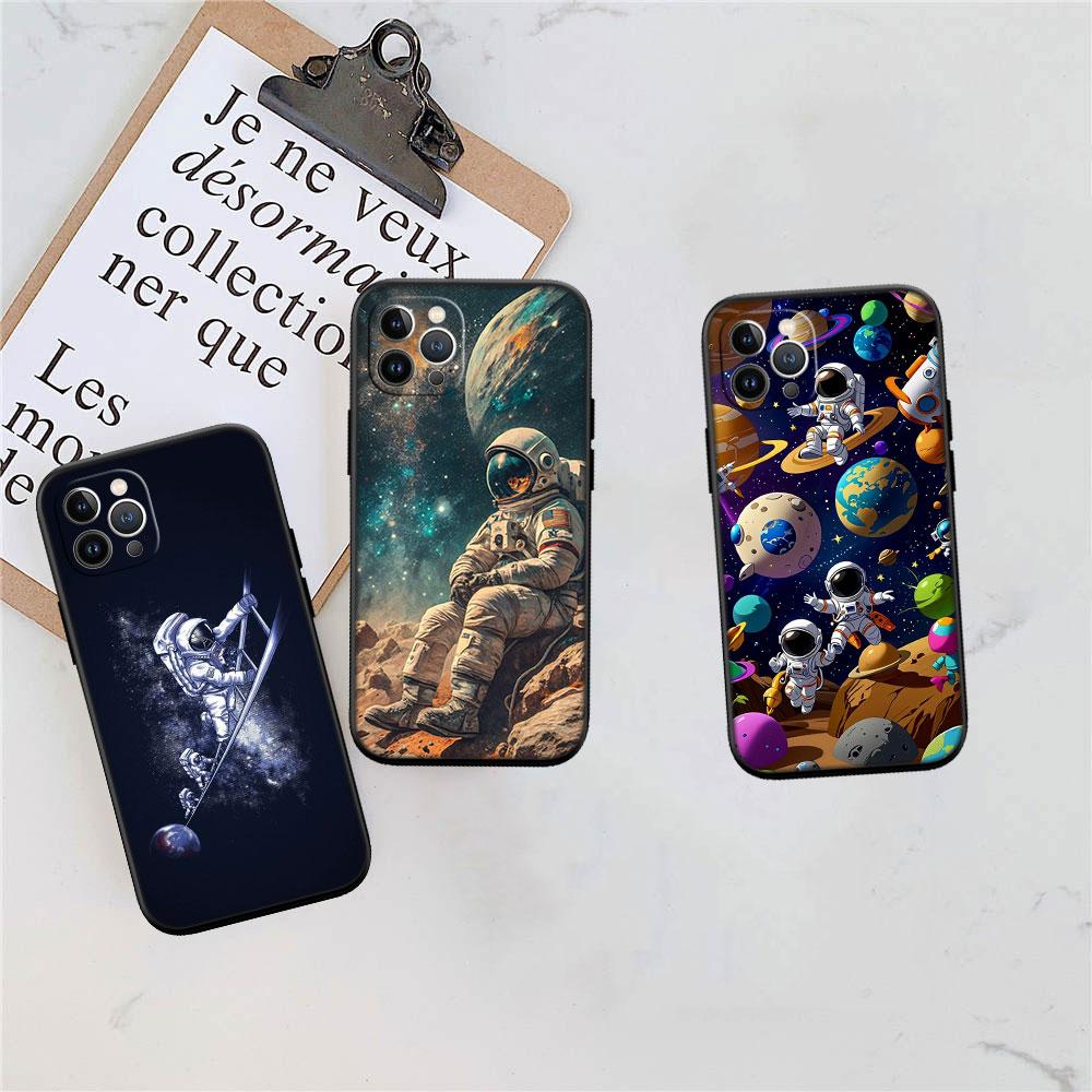 PP7 Astronaut Space Moon Soft Shell Phone Case for OPPO A3 Pro A72 A74 A76 A77 A77S A78 A79 A94 A95 A18 A40M A58