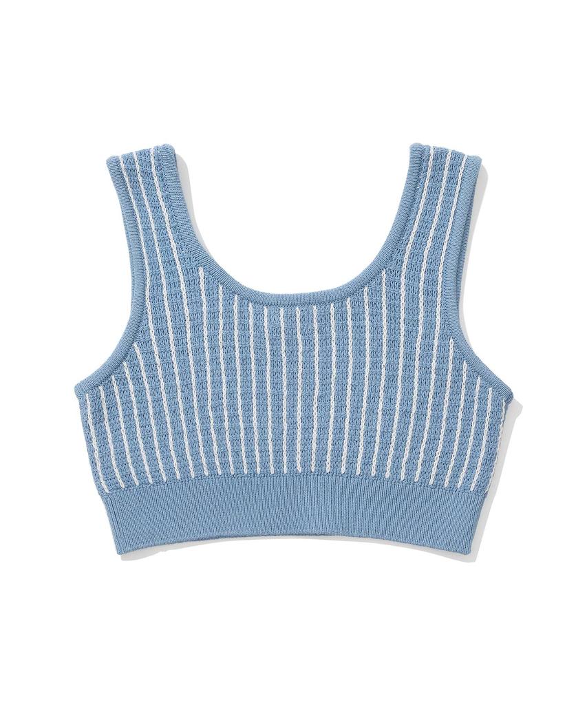 COVERNAT WOMAN Bustier Knit Vest Blue