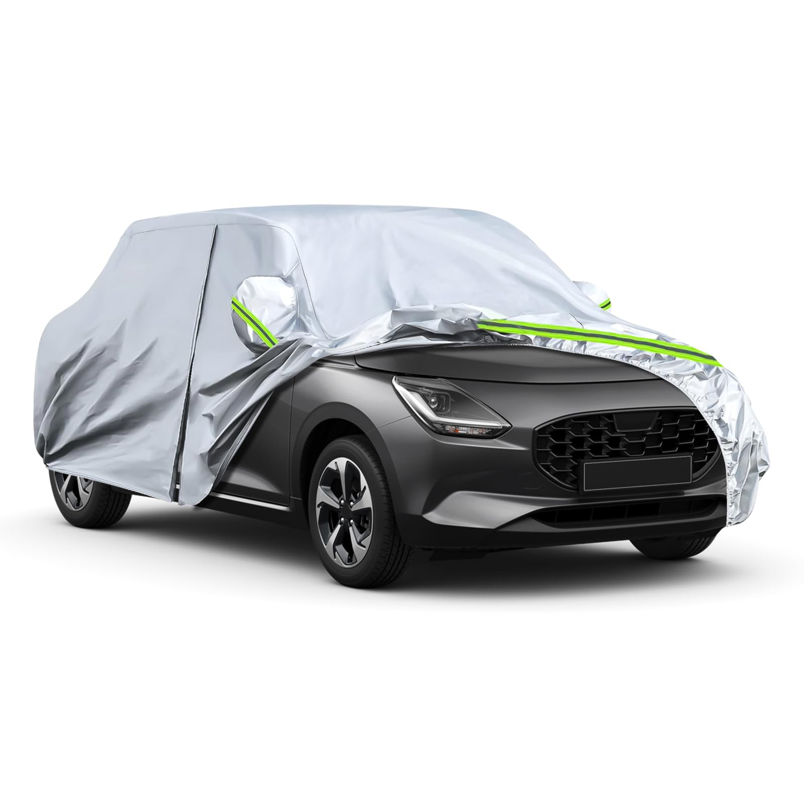 

Чехол для автомобиля Tusamika для Suzuki Swift Толстый Оксфорд Защищает от УФ-лучей и пожелтения с эластичной ветрозащитой Подходит для всех сезонов (2004-2024 гг.),