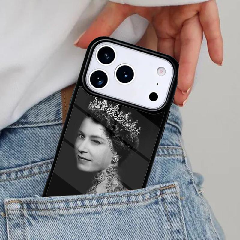 

England Queen Elizabeth II Phone Case for iPhone 16e 15 14 13 12 17 Pro Max Plus Air 17pro Cover Coque iPhone 13 Pro