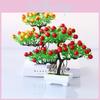 Glabra Artificial Pachira Pasq Injection Molded Plastic For Desktop Ornament
