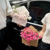 5Pcs Creative Envelope Flower Boxes Hand-Folded Flowers Gift Bag Florist Bouquet Packaging Materials Diy Wedding Party Supplies