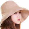 Cotton Linen Women's Sunshade Hat Wide Brim Windproof Hat Versatile Fisherman's Hat  Garden