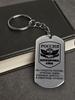 Stainless Steel Keyring and Necklace Set, Men's Gift, Engraved Badge, Ideal Gift for Men, Couples, Boyfriend, Family & Friends