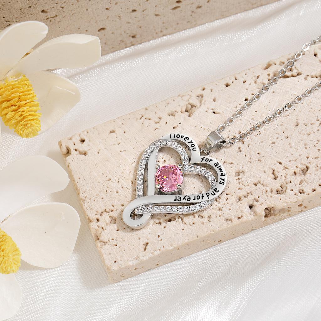 Double-Layer Eternal Love Necklace Female, Ocean Heart Twelve Star Stone Series Love Necklace