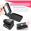Stylish Car Key Fob Case with Sunroof&Keychain,Leather Car Key Fob Cover for Protection,Universal Key Covers Car Accessories (Black)