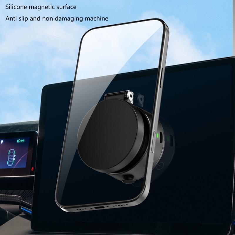 Phone Holder Bracket Stand Rack 360 Degree Rotation Powerful Magnets for Car Mount Strong Grip Vacuum Suction Attachment