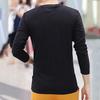 Men T-shirt V Neck Buttons Decoration Slim All Match Spring Base Shirt for Daily Wear
