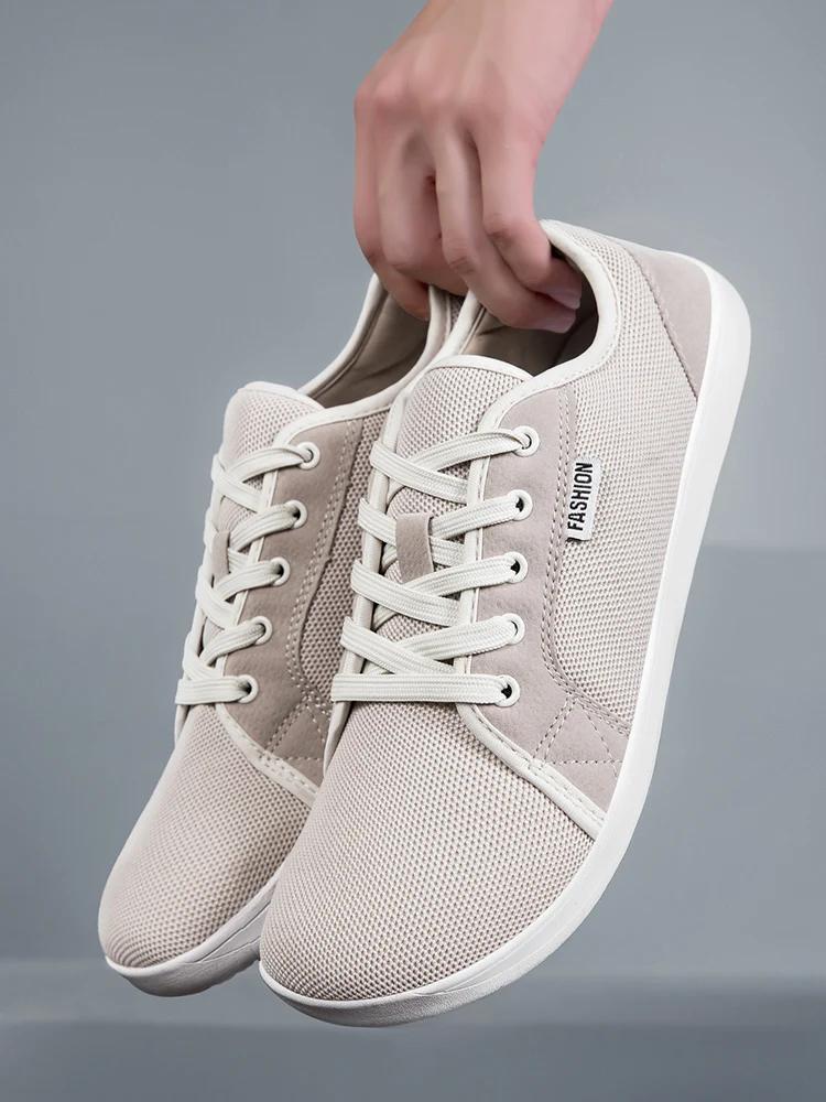 Men's Shoes and Sports Shoes Wide Toe Barefoot Casual Plus Size Wide Last Fashionable Canvas Black Flat Bottomed Board Shoes