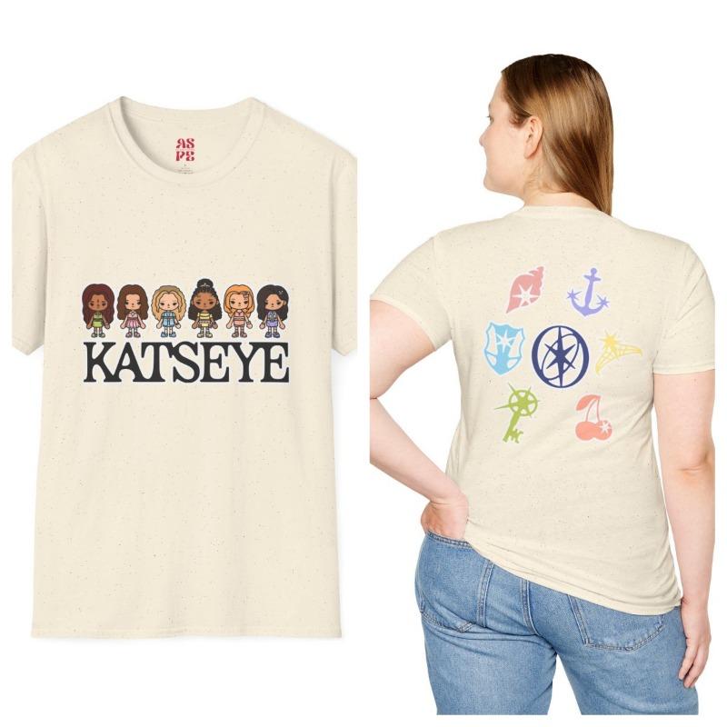 KATSEYE x TOCA BOCA Dziecięca Koszulka Unisex Codzienna Ubranie Koncertowe Codzienna Koszulka T-shirt