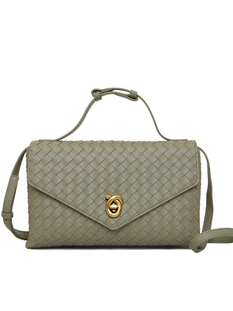 Fashion Foreign Style Small Fragrance Weaving Light Luxury Dinner Party Rhombus Shoulder Messenger Bag Handbag Women'S Bag