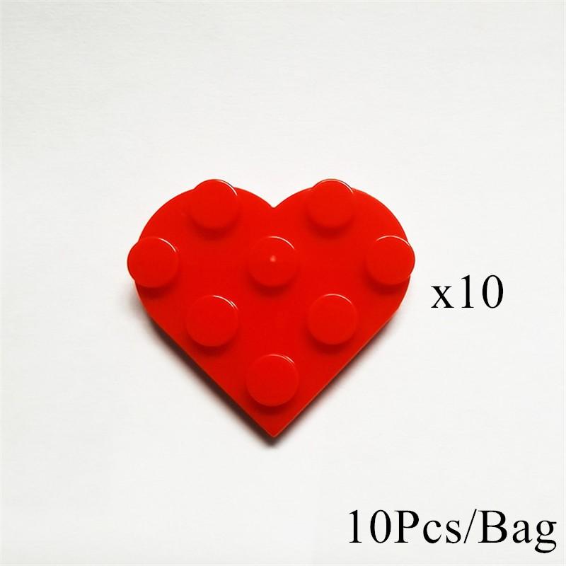 

10pcs Classic Constructing Blocks Accessories Loving Heart Thanksgiving Day/Christmas Peach Present Playthings ideal for Children Girls