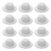 PATIKIL Mini Chapeaux Formels de 2,3 pouces, Lot de 12, Mini Chapeaux de Poupée pour Loisirs Créatifs, Accessoires pour Cheveux, Poupées, Bonhommes de Neige et Décorations, Blanc