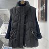 New products in autumn and winter 2024 are fashionable and loose, short stand-up collar down white duck down vest, and women's vest outside the vest.