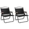 VidaXL Camping Chairs 2 Pcs Black 54x43x59 Cm Oxford Fabric, Beach Chair, Folding Camping Chair, Camping Chair 319482