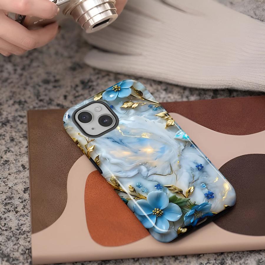 Flower Marble Soft Cover Capa Phone Case for Apple iPhone 17 14 16e 12 16 XS XR 13 15 Air 11 Pro Max Plus