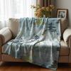 Xmas Light Holly Anime Cartoon Flannel Blanket Soft Warm Throw for Bedroom Sofa Car Kids Holiday Gift
