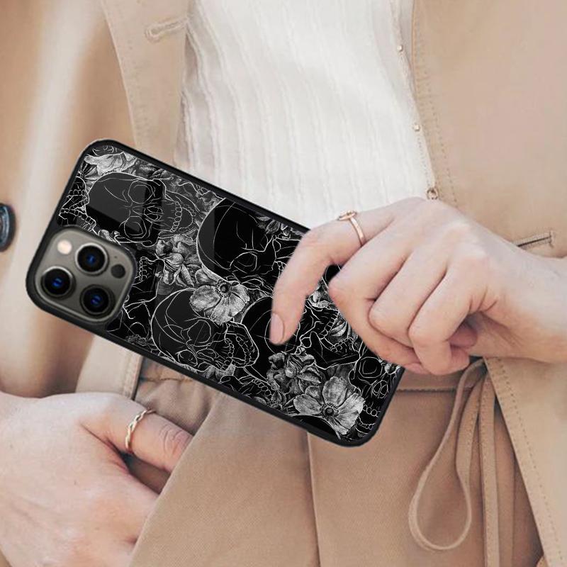 Gothic Fashion Skull Magnetic Phone Case For APPLE iPhone 17 Air 16 14 13 12 Pro Max 15 Plus Wireless Charge With MagSafe Cover