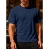 Men Geometric Textured Fabric Crew Neck Short Sleeve Casual Multiple Color Options T Shirt