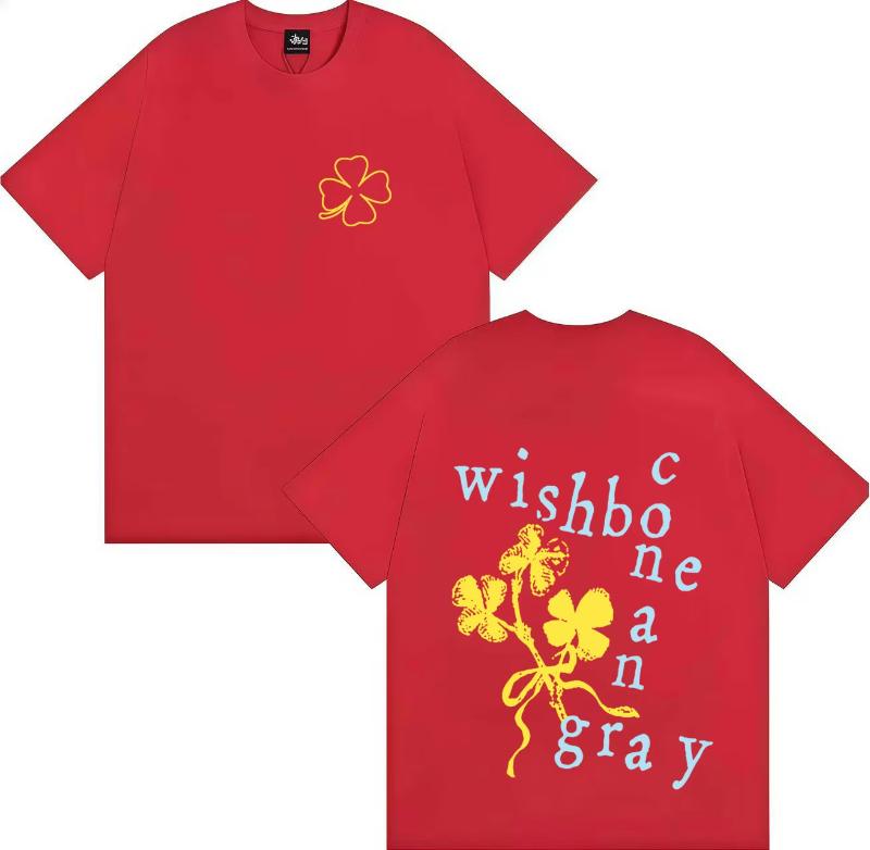 Hot Singer Conan Gray Wishbone 2025 Tshirt Harajuku Tshirts Double Sided Print Streetwear Men Women Tops Breathable Cotton