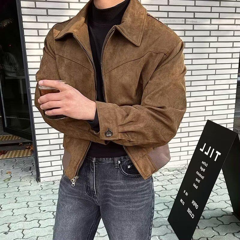 Men's Korean Style Lightweight Zipper Jacket with Lapel - Spring & Autumn Trend