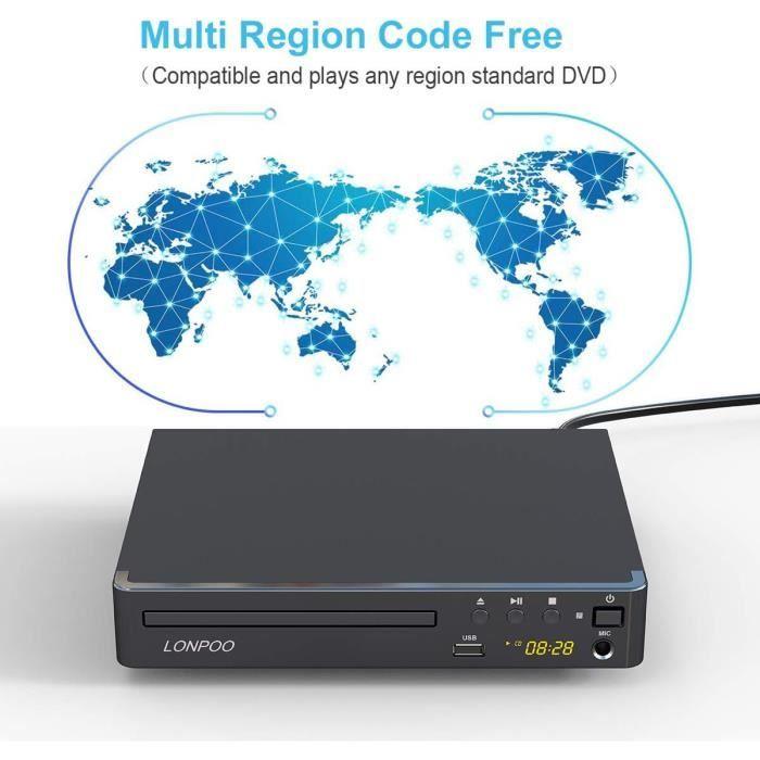 Lecteur DVD - LP - 099 - Sortie HDMI - Upscaling 1080P - USB intégré
