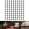 100 Set Metal Tealight Cups Candle Empty Jars Case Wax Container with Candle Wicks for DIY Craft Candle Making Supplies