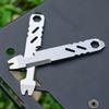 Stainless Steel Multifunctional Pry Bar Mini Edc Hex Wrench Bottle Opener Portable Outdoor Bicycle Repair Tool