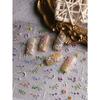 1pc Spring & Summer Floral Embossed Nail Art Stickers, 5D Adhesive Nail Decorations For Acrylic Nails, Women & Girls Nail Art Supplies