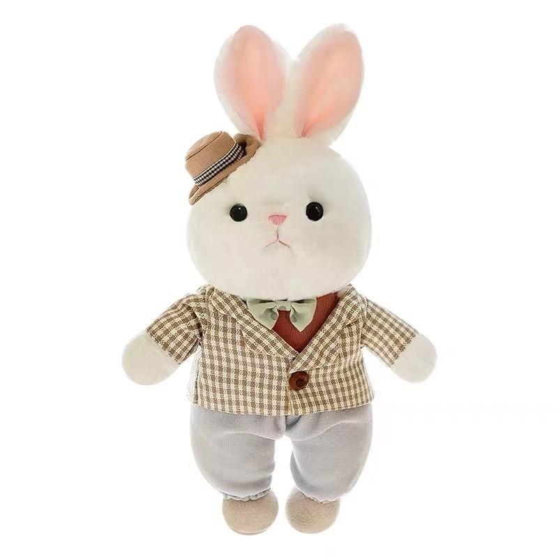 Teddy Bear Couple Rabbit Plush Toy Cartoon Stuffed Doll Decoration Gift Kids