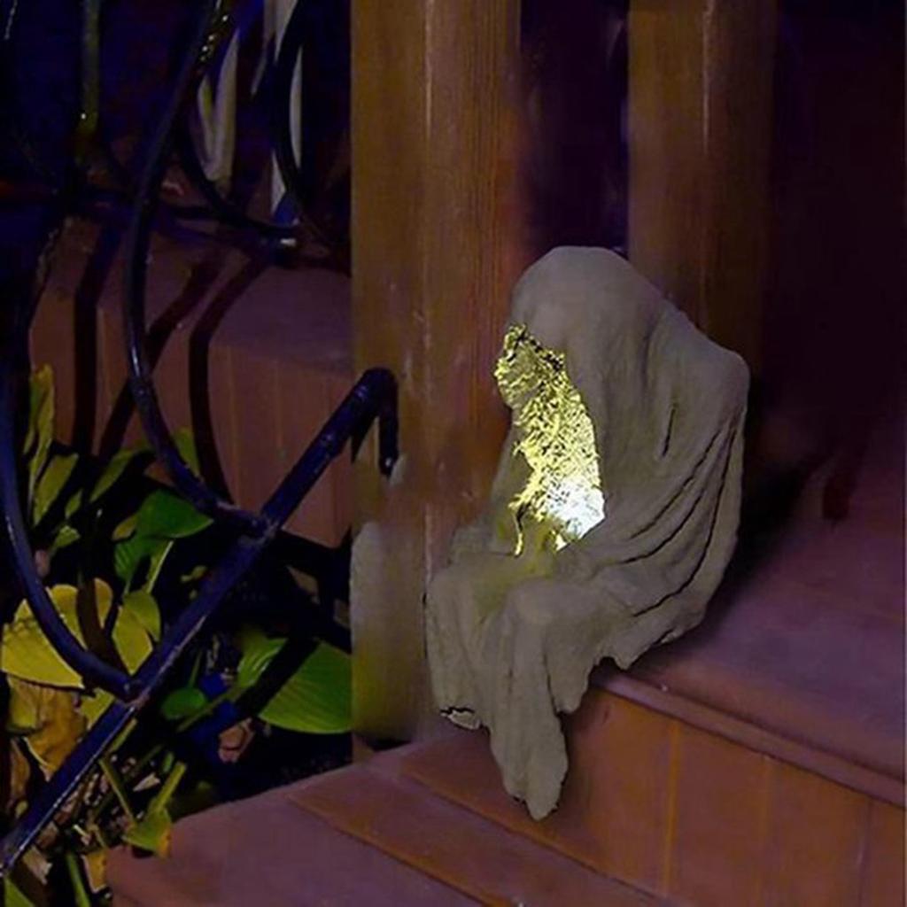 Halloween Ghost Ghost Clothes Resin Ornaments Solar Decoration Garden Design Ghost Clothes Horror