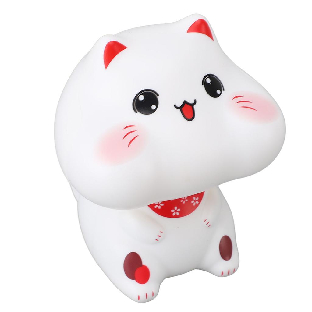 Dekoracja Kota Zasilana Solarnie Figurka Kota Szczęścia Automatycznie Kiwająca Ozdoba na Deskę Rozdzielczą Samochodu Biurko