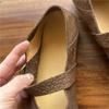 Johnature Genuine Leather Soft Soled Flats Retro Shallow Soft Cowhide Buckle Strap Women's Shoes