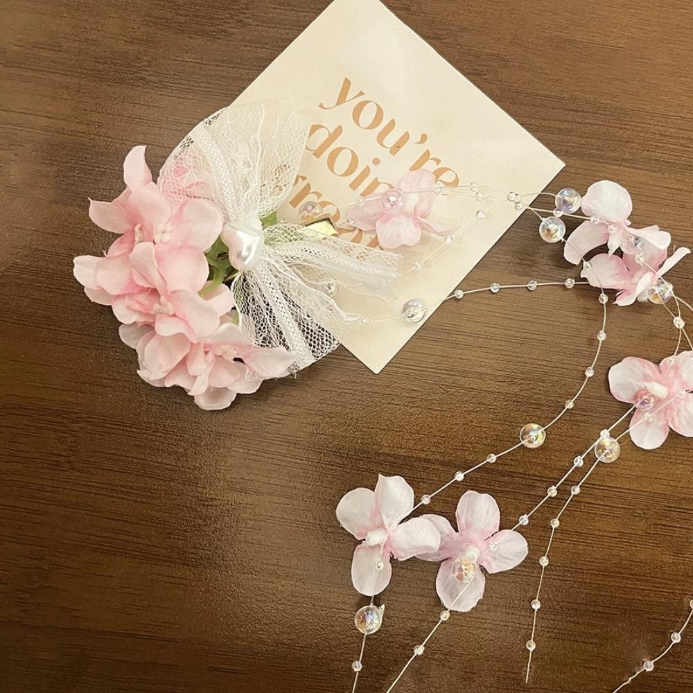 

Боковая заколка для укладки волос, головной убор, зажим-уточка, модная заколка для волос в виде цветка лилии, женская 1pcs pink