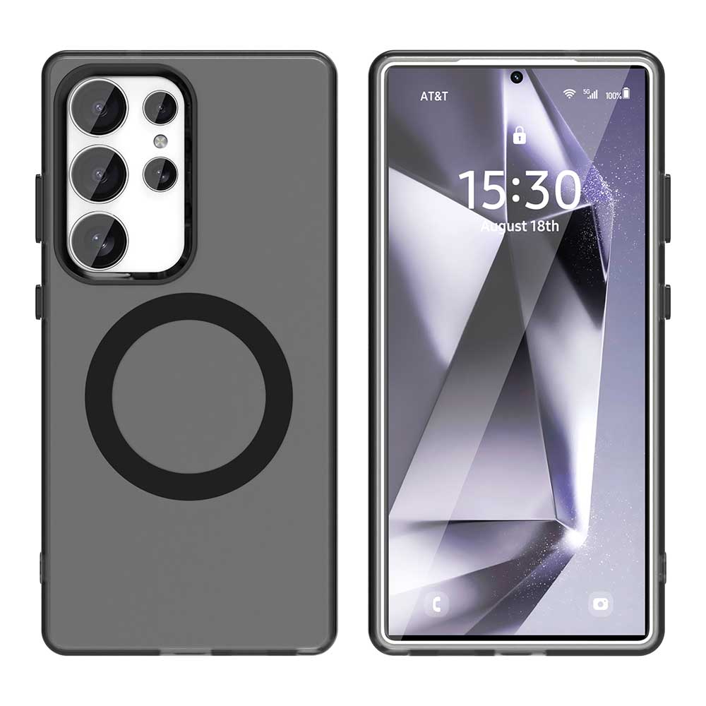 Magsafe Matte Case For Samsung Galaxy S25 S24 Ultra Plus S25 Edge S24 FE Case Magnetic Wireless Charging Shockproof Back Cover