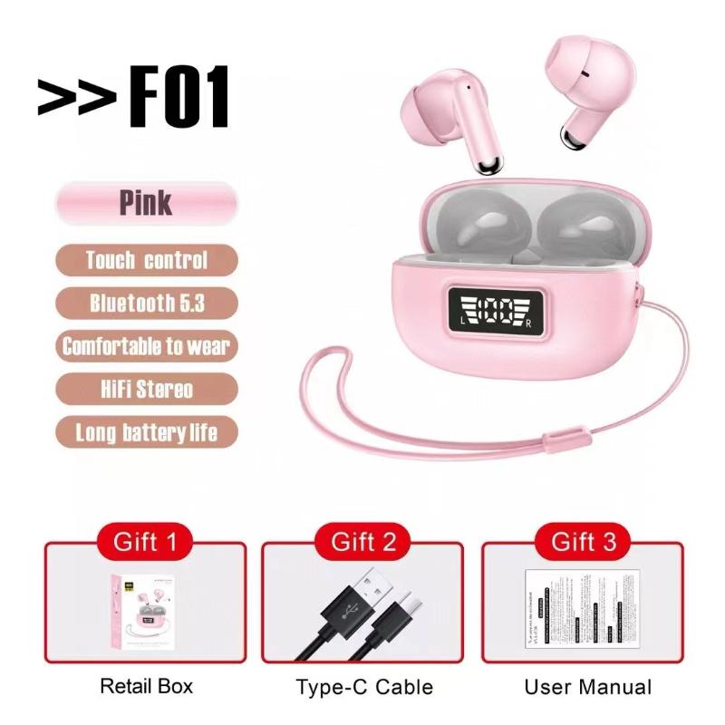 In-ear Digital Display Wireless Bluetooth Headset ENC Noise Reduction Multi-function Waterproof TWS Subwoofer Headset