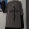 Clothes Long Sleeve Oversize T-shirt Mall Goth Tops Japanese Korean Streetwear Men Women Aesthetic Grunge Clothes