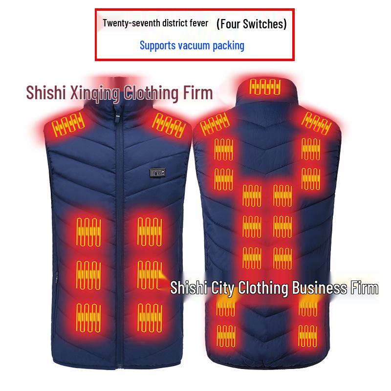 Men's Dual Control USB Heated Vest - 11 Zone, 3 Temperature Settings for Winter