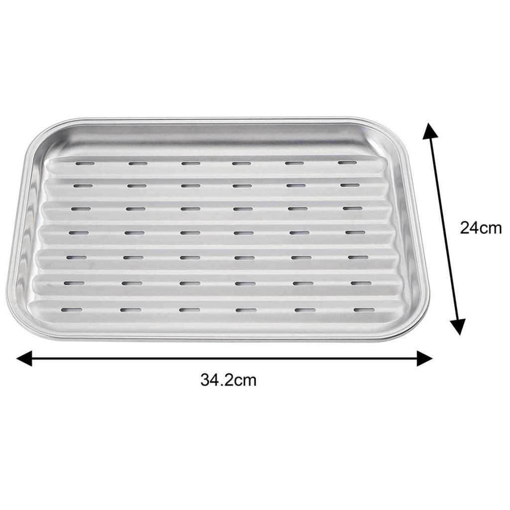 STEEL TRAY 34x24.5cm FOR KINGHOFF KH-1916 GRILL