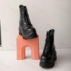 Fashion British Style Thick Sole Lace Up High Top Short Boots for Women 2025 Autumn New Fashion Versatile Comfortable Casual Ankle Boots