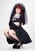 Cedar Eight Sexy Nun Gothic Lolita Halloween Sister Includes and Necklace Costume, Costume, Cosplay, 3-Piece Set, Dress, Veil, (XL)