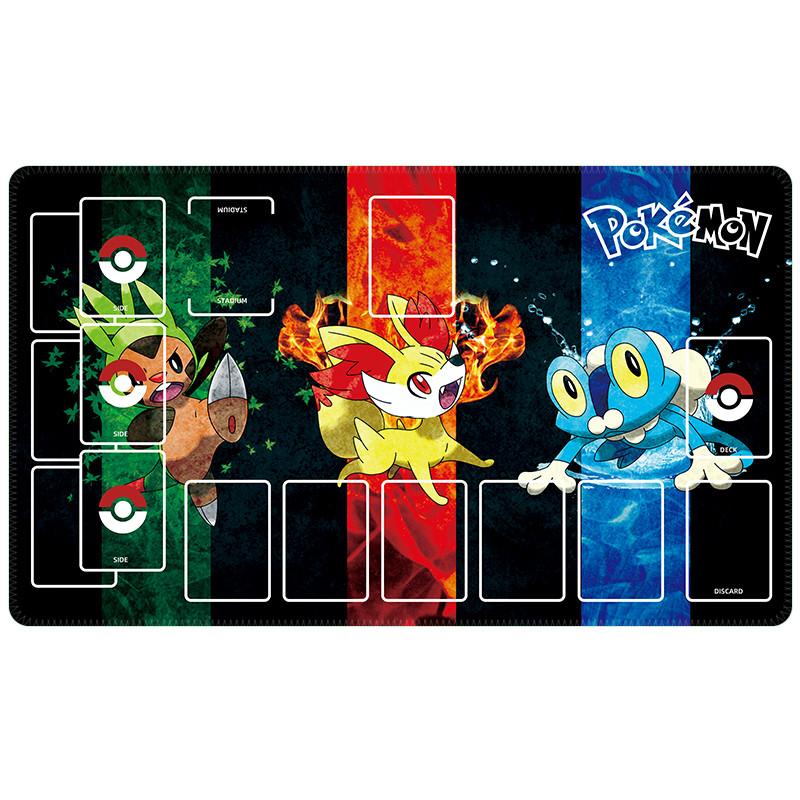 Kanto Starters Elemental TCG Playmat Nonslip Rubber Desk Mat