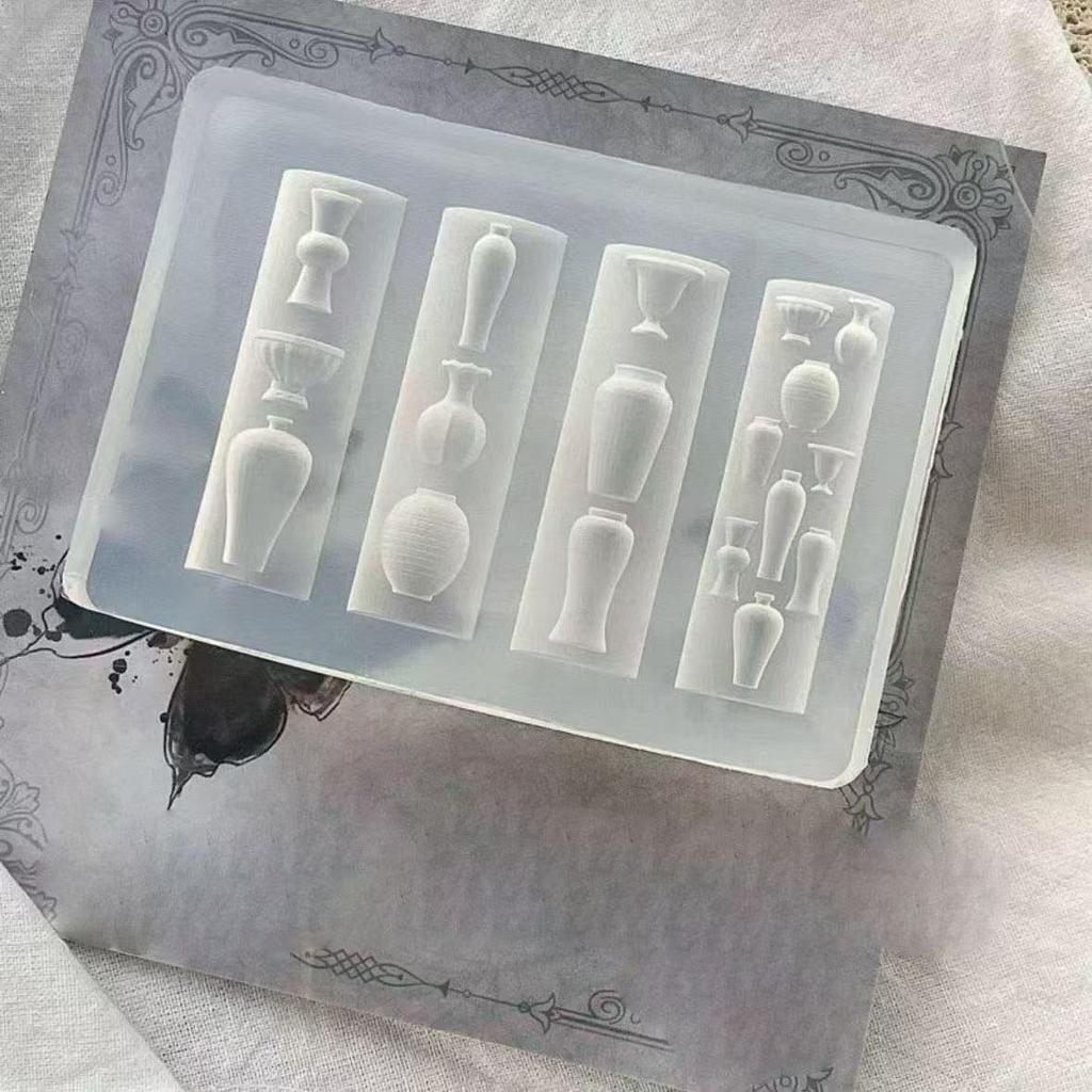 Vintage Porcelain Vase 3D Nail Art Silicone Mold
