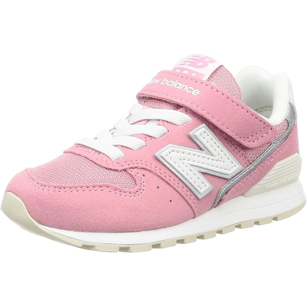 New Balance Kids YV996 Sneakers Rubber Laces Velcro Closure Pink 23.5 cm