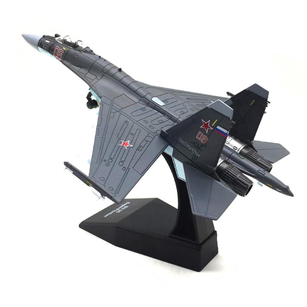 1:100 Metal SU-35 Super Flanker Heavier Aircraft Model Simulation Fighter Aviation Military Science Display Model