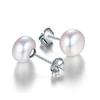 Orecchini HENGSHENG in Perle d'Acqua Dolce Bianche 100% Autentiche Gioielli alla Moda Orecchini a Bottone in Argento Per Donna Super Offerta Con Scatola Regalo
