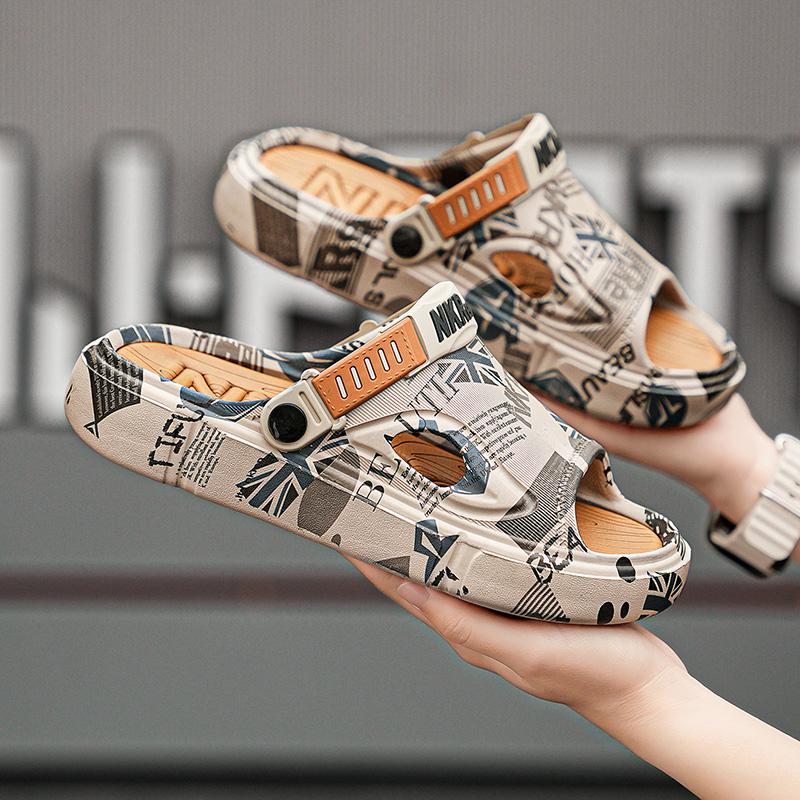 Fashion 2024 Summer Men's Sandals New Home Garden Shoes Comfortable and Lightweight Men Slippers Non-Slip Soft Bottom Flip Flop Sandals