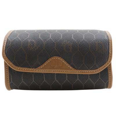 Dior Bikagemønster Pung nyhed Brun PVC unisex Brugt